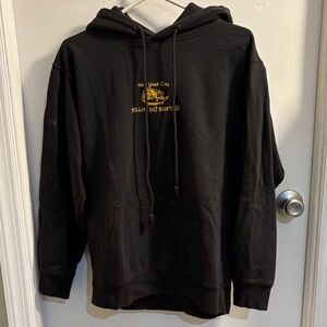 Brandy Melville Black Hoodie with New York City Yellow Rat Bastard logo